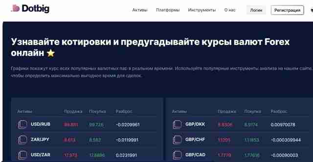 DotBig форекс: перспективы и прибыльность торговли на платформе